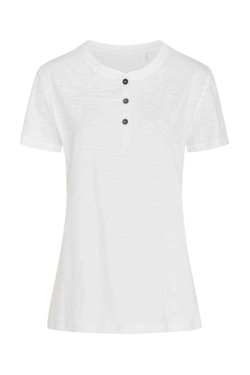 Stedman Ladies Short Sleeve Henley T-Shirt