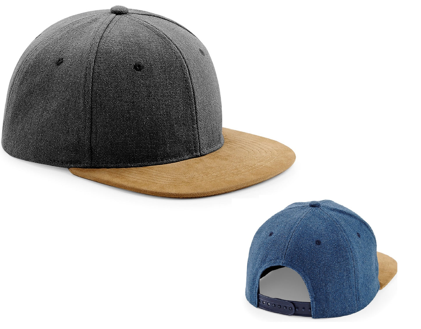 Beechfield Suede Peak Snapback Cap