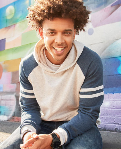 Jerzees Nublend Regular Fit Varsity Raglan Hoodie