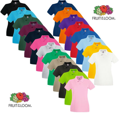 Fruit of the Loom Lady-Fit Premium Cotton Piqué Polo Shirt